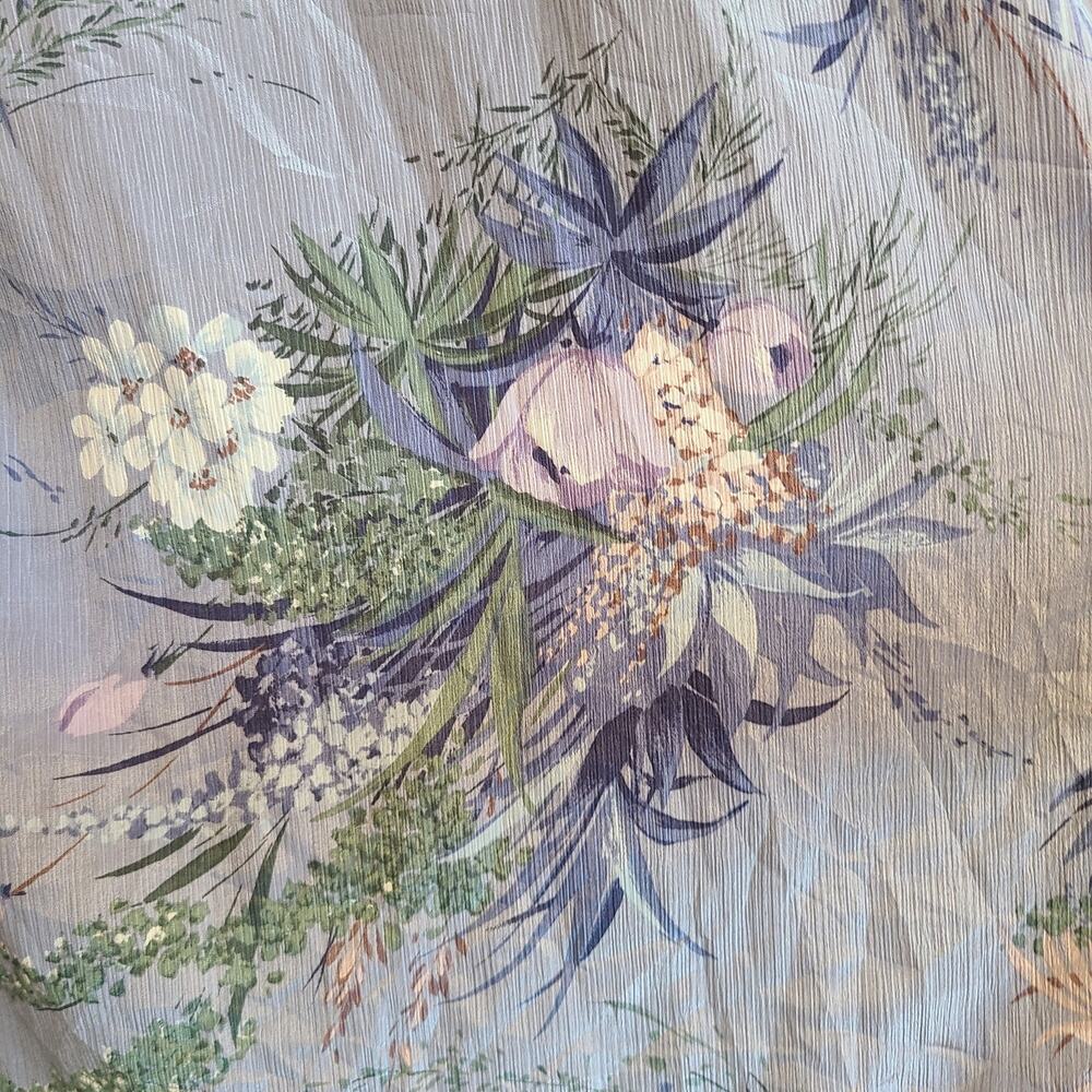 Vintage 70's Vogue Prairie Dress Midi Ruffled Watercolor Floral Cottagecore Boho - Picture 7 of 7